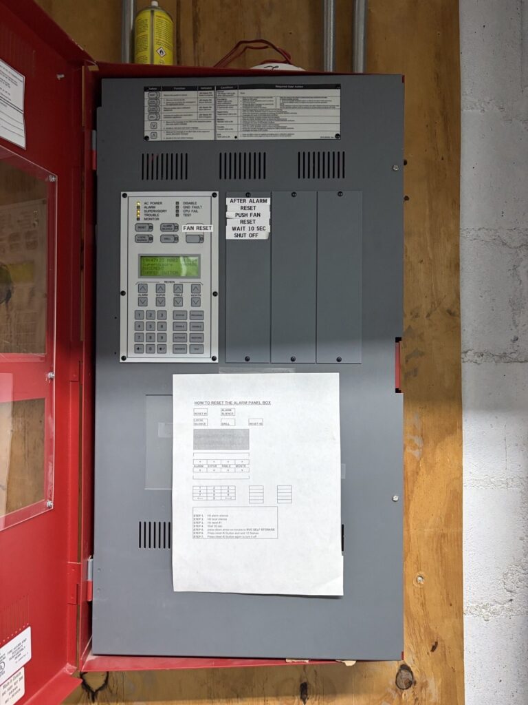 Fire alarm control panel keypad and display